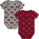 NFL バッカニアーズ ロンパースセット Outerstuff（アウタースタッフ） ベビー レッド (23 Newborn Double Up 2 Piece Creeper Set)