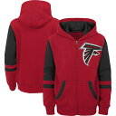 NFL ファルコンズ フルジップアップ パーカー Outerstuff（アウタースタッフ） キッズ レッド (23 Youth Stadium Colorblock FZ Hood)