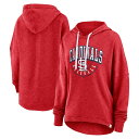 MLB カージナルス パーカー Fanatics（ファナティクス） レディース ヘザーレッド (WOMEN'S FANATICS LUXE LOUNGE PULLOVER HOODIE)