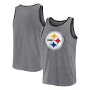 NFL スティーラーズ タンクトップ Fanatics（ファナティクス） メンズ ヘザーグレイ (Men's NFL 23 Fanatics Branded Primary Tank)