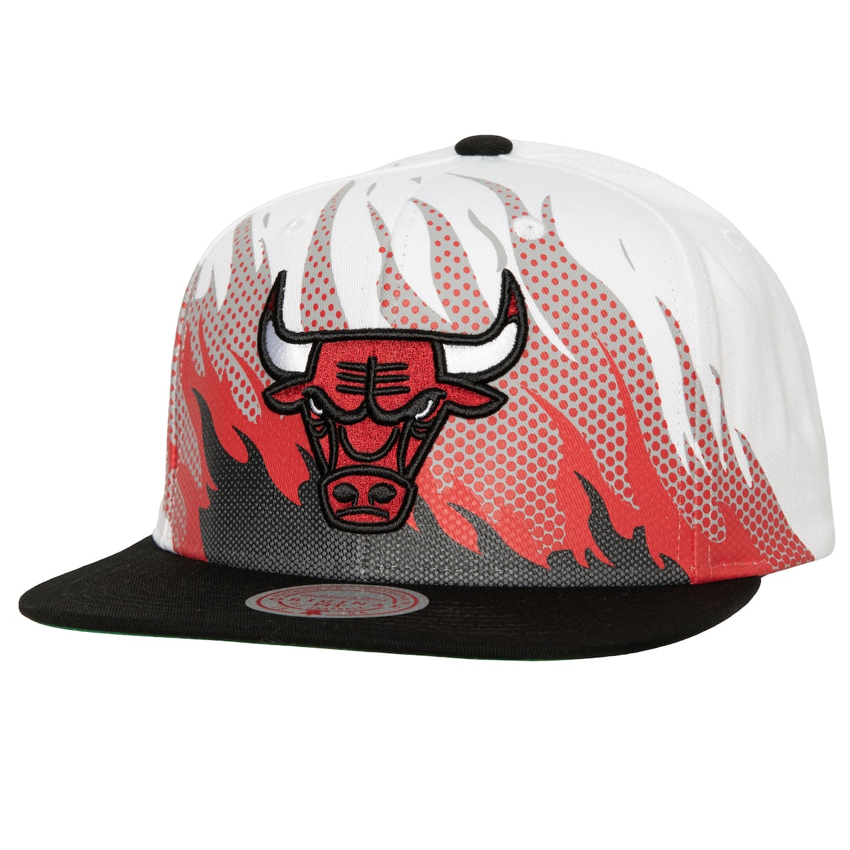 【公式グッズ】NBA ブルズ スナップバック キャップ Mitchell & Ness（ミッチェル＆ネス） メンズ ホワイト (23 NBA MNC Hot Fire Snapback)