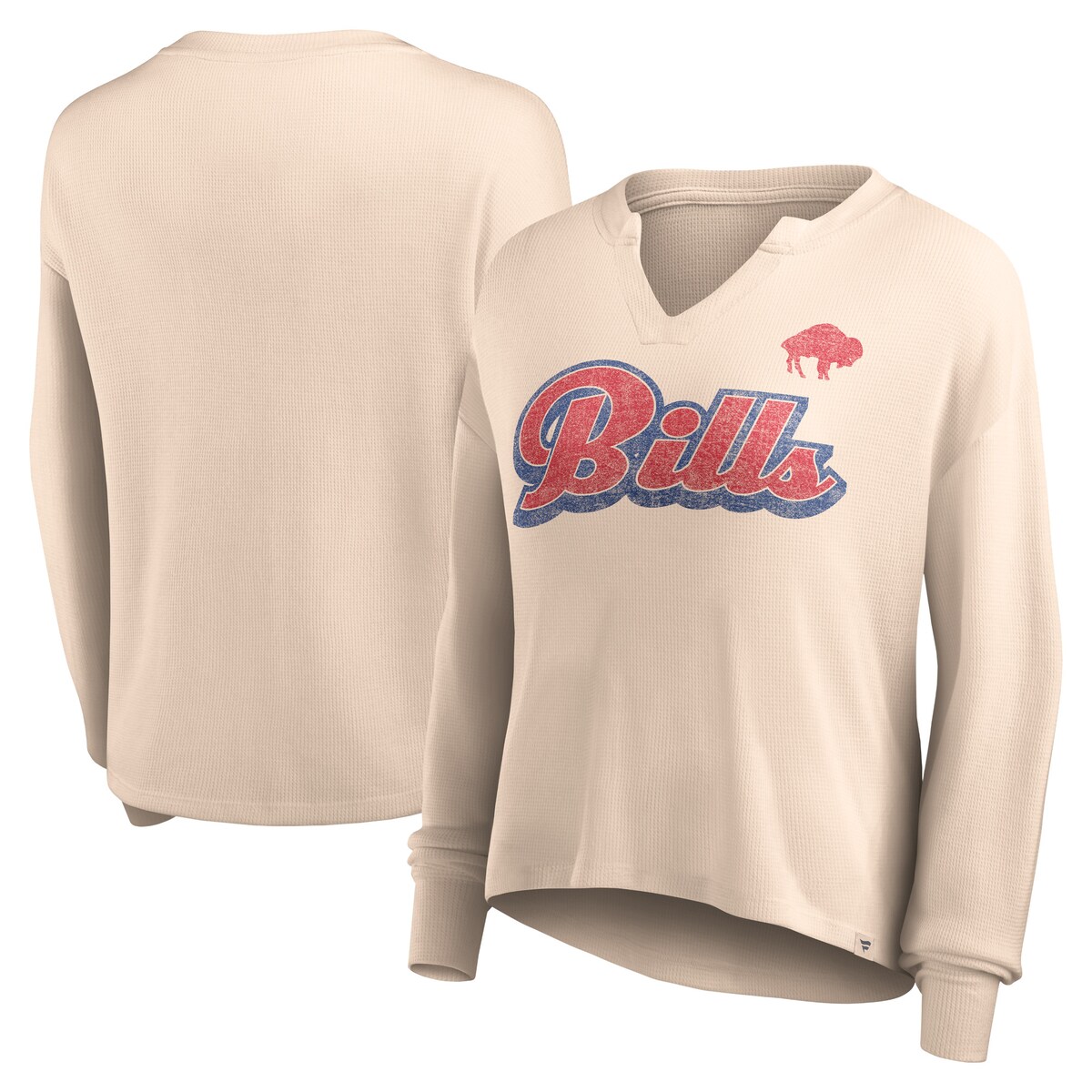 NFL ビルズ 長袖 Tシャツ Fanatics（ファナティクス） レディース (23 Women 039 s Go For It Light Weight LS Notch Neck Tee)