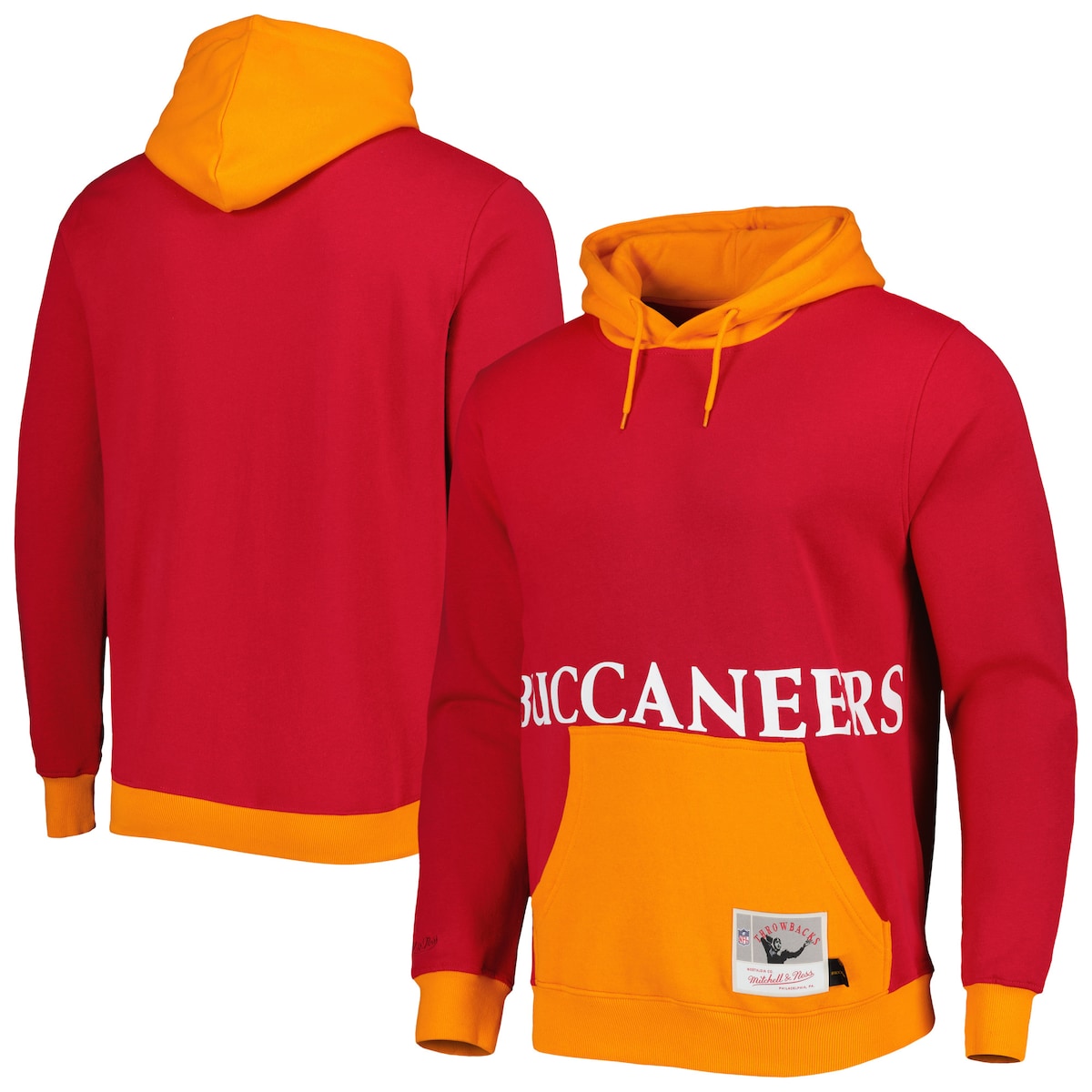 NFL バッカニアーズ プルオーバー パーカー Mitchell & Ness（ミッチェル＆ネス） メンズ レッド (22 NFL MENS BIG FACE HOODY 5.0)