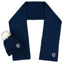 MLS カンザスシティ マフラー ZooZatz レディース ネイビー (ZAT HO20 Fuzzy Pom Beanie & Scarf Set)