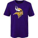 【公式グッズ】NFL バイキングス Tシャツ Outerstuff トドラー パープル (23 Juvenile Primary Logo SST)
