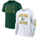 Increase your collection of Oakland Athletics gear with not just one, but two laid-back options from this Fanatics Branded Combo Pack set. Each piece features fresh Oakland Athletics graphics that make your fandom hard to miss. Comfortable fabric and relaxed construction give each tee a casual feel.Screen print graphicsLong sleeveMaterial: 100% CottonCrew neckMachine wash, tumble dry lowImportedShort sleeveOfficially licensedBrand: Fanatics BrandedSet includes two T-shirts