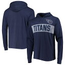 NFL タイタンズ 長袖 Tシャツ '47 メンズ ネイビー (Men's 47 Brand Field Franklin Hood)(4)