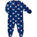 Provide your budding New York Giants fan with comfort and spirit each night by dressing them in this full-zip jumper. It features roomy raglan sleeves so they can stretch, crawl and sleep in comfort. An allover New York Giants print easily displays which team they'll root for each Sunday.Machine wash with garment inside out, tumble dry lowOfficially licensedFlame resistantRaglan sleevesSnap closure at neckInseam on size 3/6M measures approx. 8"Full-zipImportedSublimated graphicsBrand: OuterstuffMaterial: 100% PolyesterFlatlock stitchingLong sleeveInseam on size 0/3M measures approx. 7.5"Footed with non-slip dots