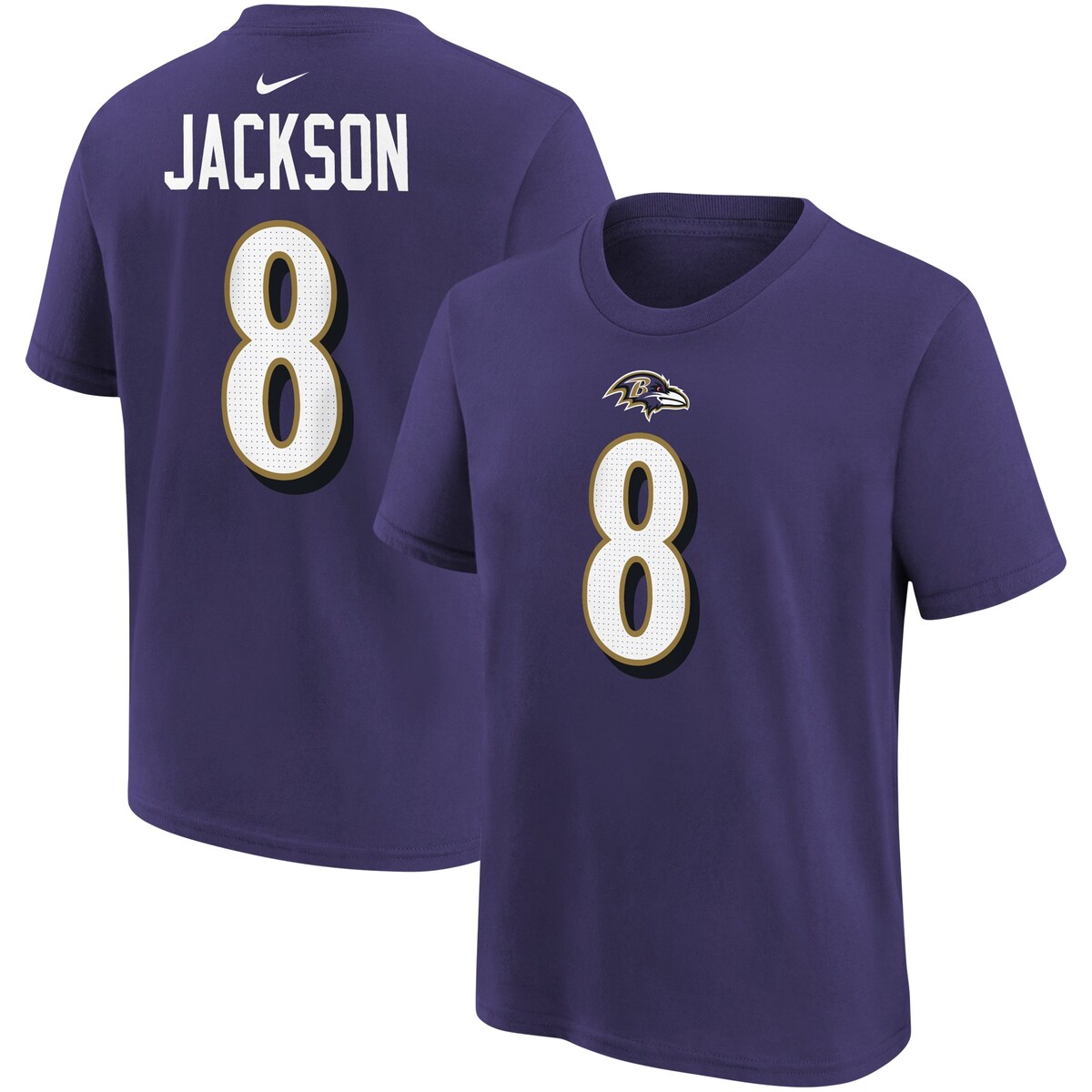 NFL レイブンズ ラマー・ジャクソン Tシャツ Nike ナイキ トドラー パープル (23 Juvenile Nike 4-7 Player N&N SST)