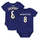 【公式グッズ】NFL レイブンズ ラマー・ジャクソン ロンパース Outerstuff(アウタースタッフ) ベビー パープル (23 Infant 12-24 MO Mainliner Player N&N Creeper)(4)