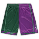 NBA バックス カジュアル ショーツ Mitchell & Ness（ミッチェル＆ネス） メンズ グリーン (Mens B&T MNC FA22 HWC Split Swingman Short)