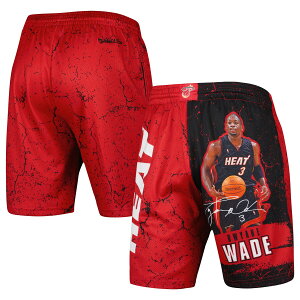 エントリーでポイント 5倍【公式グッズ】NBA ヒート ドウェイン・ウェイド ショーツ Mitchell & Ness(ミッチェル&ネス) メンズ ブラック (NBA MNC PLAYER BURST MESH SHORTS)