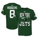 NFL ジェッツ アーロン・ロジャース Tシャツ Outerstuff（アウタースタッフ） キッズ グリーン (Youth 8-20 Rodgers NY Jets Helmet SST)