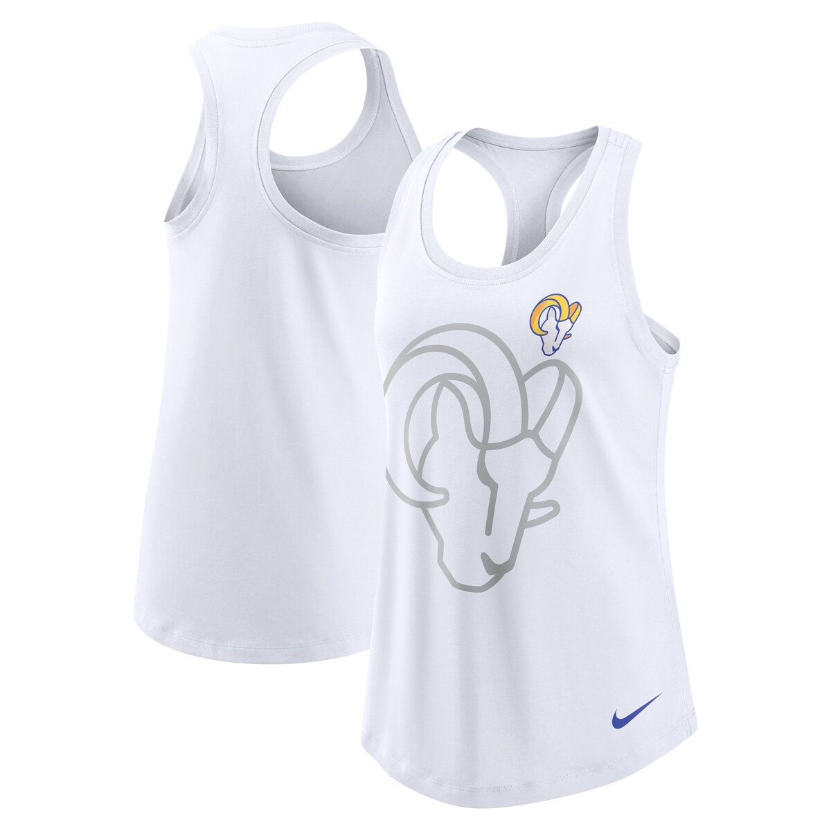 【公式グッズ】NFL ラムズ タンクトップ Nike/ナイキ レディース ホワイト (23 Women's Triblend Racerback Tank)