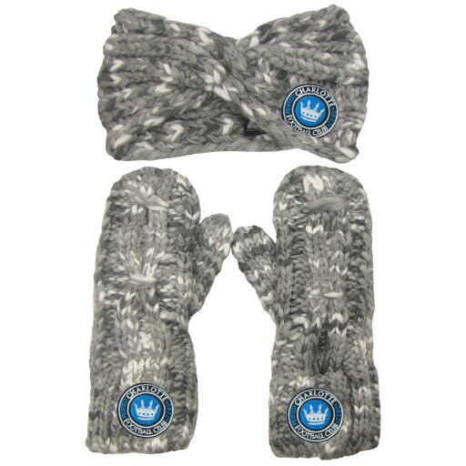 MLS シャーロットFC マフラー ZooZatz レディース グレイ (ZAT HPB22 Women's Headband & Mitten Set) MLS シャーロットFC マフラー ZooZatz レディース グレイ (ZAT HPB22 Women's Headband & Mitten Set)