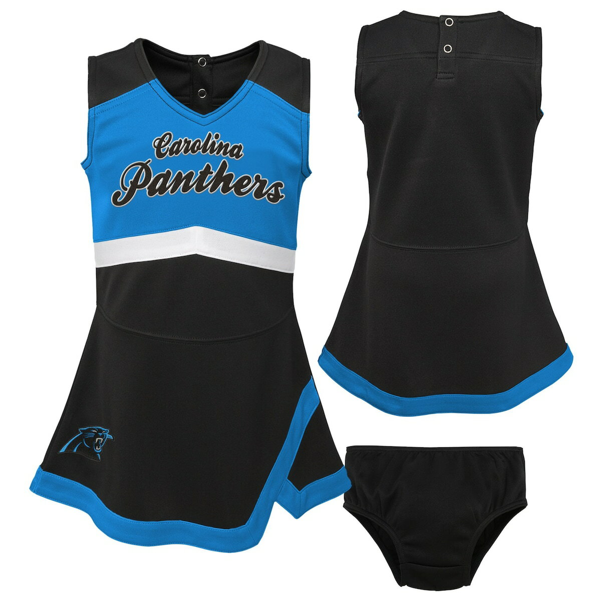 NFL パンサーズ チアドレス Outerstuff（アウタースタッフ） トドラー ブラック (23 Toddler Cheer Captain Jumper Dress)