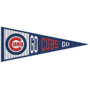 Flaunt your unwavering Chicago Cubs fandom with this WinCraft 13" x 32" pennant. It features a single-sided design of embroidered team graphics, including their iconic logo and famous slogan that true supporters have come to love. The durable wool fabric makes this the perfect addition to your collection of Chicago Cubs dcor.Measures approx. 13'' x 32''Material: 70% Wool/30% PolyesterImportedSingle-sided designBrand: WinCraftWipe clean with a damp clothOfficially licensedEmbroidered graphics