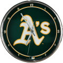【公式グッズ】MLB アスレチックス 掛け時計 ウィンクラフト (Chrome Wall Clock)
