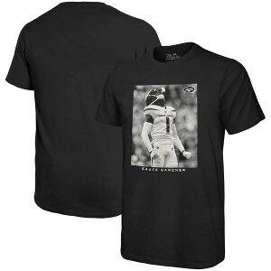 NFL ジェッツ アフマド・ソース・ガードナー Tシャツ Majestic（マジェスティック） メンズ ブラック (Men's Player Image Oversized SST)