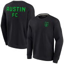 MLS オースティンFC トレーナー Fanatics（ファナティクス） ブラック (Unisex Fanatics Signature Elements Super Soft Fleece Pullover Crew Sweatshirt)