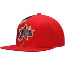 エントリーでポイント 5倍【公式グッズ】NBA 76ers スナップバック キャップ Mitchell & Ness(ミッチェル&ネス) メンズ レッド (22 NBA MNC HWC RETROLINE SNAPBACK)(4)