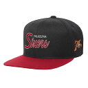 NBA 76ers スナップバック キャップ Mitchell & Ness（ミッチェル＆ネス） キッズ ブラック (NBA OST MNC Youth Team Script Flatbrim Snapback)