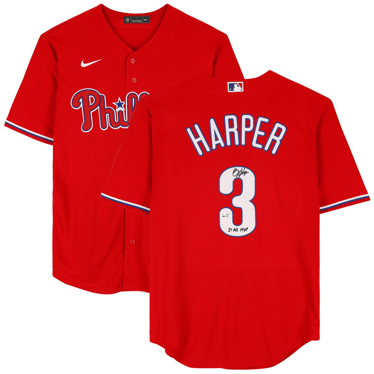 【MLB公式ホログラム付】MLB フィリーズ ブライス・ハーパー 直筆サイン ユニフォーム Fanatics（ファナティクス） (AUT BB JERSEY 45128)