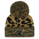 NFL パンサーズ ニット帽 '47 レディース ブラウン (NFL Womens Rosette Cuff Pom Knit)(4)