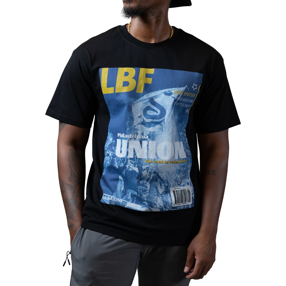 MLS ユニオン Tシャツ Live Breathe Futbol メンズ ブラック (LBF F23 Men's Magazine Tee)