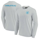 MLS シャーロットFC 長袖 Tシャツ Fanatics（ファナティクス） グレイ (Unisex Fanatics Signature Super Soft Long Sleeve T-Shirt)
