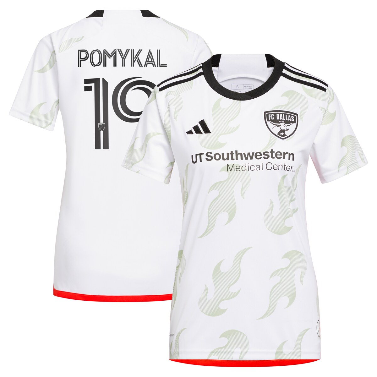 MLS FCダラス ポマイカル レプリカ ユニフォーム Adidas（アディダス） レディース ホワイト (ADI 2023/24 Women's Replica Jersey - Player)