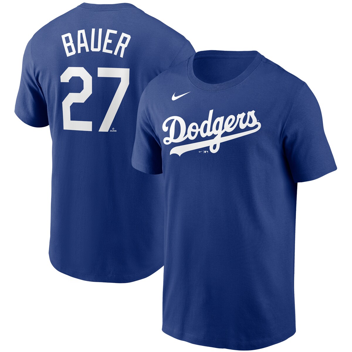 MLB ドジャース トレバー・バウアー Tシャツ Nike ナイキ メンズ ロイヤル (Men's MLB Nike Name & Number T-Shirt)