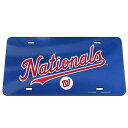 MLB ナショナルズ カー用品・カーアクセサリー ウィンクラフト (Crystal Mirror License Plate)