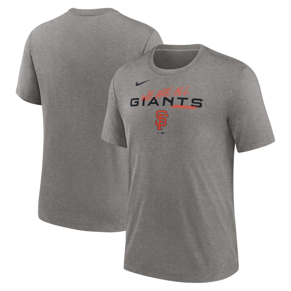 T-Shirts - 【公式グッズ】MLB ジャイアンツ Tシャツ Nike/ナイキ メンズ ヘザーチャコール (23 Men's Nike We Are Team Triblend Short Sleeve)