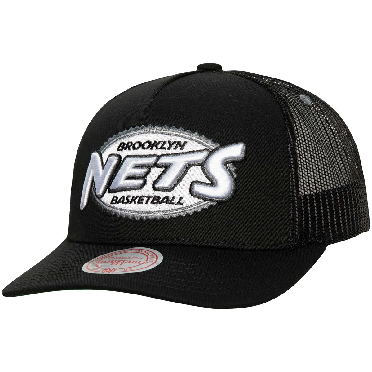 【公式グッズ】NBA ネッツ アジャスタブルキャップ Mitchell & Ness（ミッチェル＆ネス） メンズ ブラック (NBA MNC Team Seal Snapback Mesh Trucker)