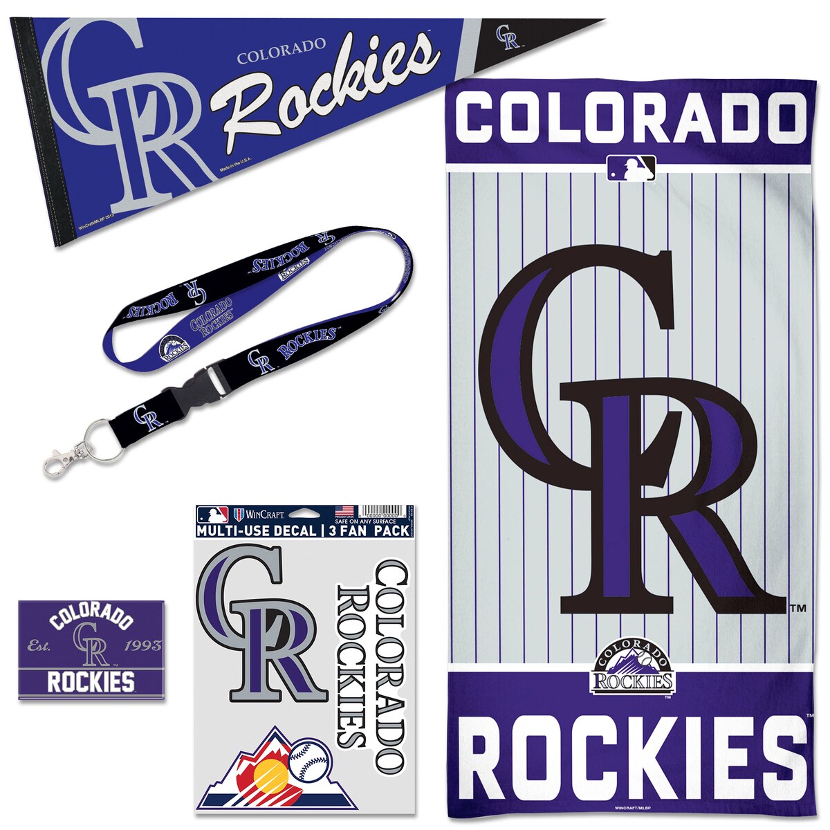 【公式グッズ】MLB ロッキーズ インテリアグッズ WinCraft (HPB Dorm-House Fan Accessories Pack)