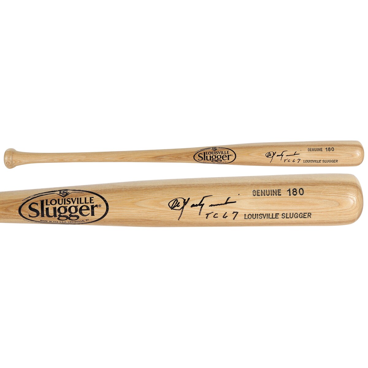 This bat has been personally hand-signed by Carl Yastrzemski with the inscription "TC 67." It has been obtained under th...