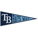 Flaunt your unwavering Tampa Bay Rays fandom with this WinCraft 13" x 32" pennant. It features a single-sided design of embroidered team graphics, including their iconic logo and famous slogan that true supporters have come to love. The durable wool fabric makes this the perfect addition to your collection of Tampa Bay Rays dcor.Measures approx. 13'' x 32''Single-sided designEmbroidered graphicsOfficially licensedWipe clean with a damp clothMaterial: 70% Wool/30% PolyesterBrand: WinCraftImported