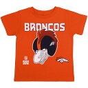 Help your little one celebrate his Denver Broncos fandom with this Helmet Head T-shirt! Capture your tiny Denver Broncos fan's enthusiasm for the Denver Broncos with this T-shirt. It's got a team name written across the top of the shirt in bold letters while a playful Denver Broncos helmet sits underneath.ImportedBrand: OuterstuffOfficially licensedMachine washShort sleeve