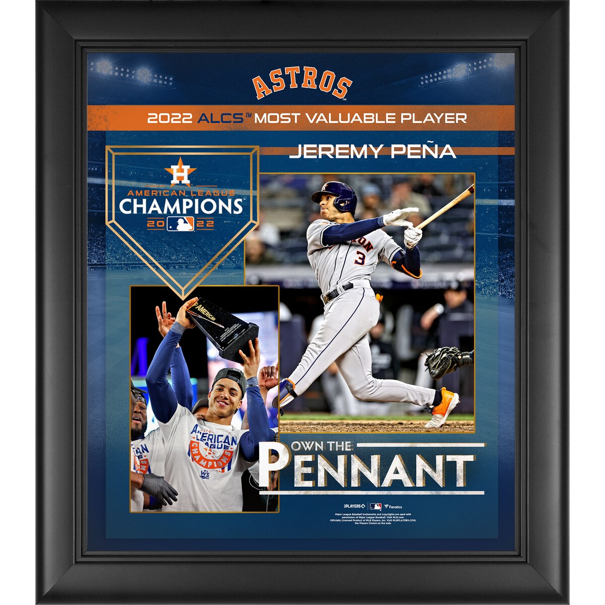 MLB アストロズ ジェレミー・ペニャ コレクタブルフォト Fanatics（ファナティクス） (UNS 22 MLB LGE FRAMING 44846 - MVP)