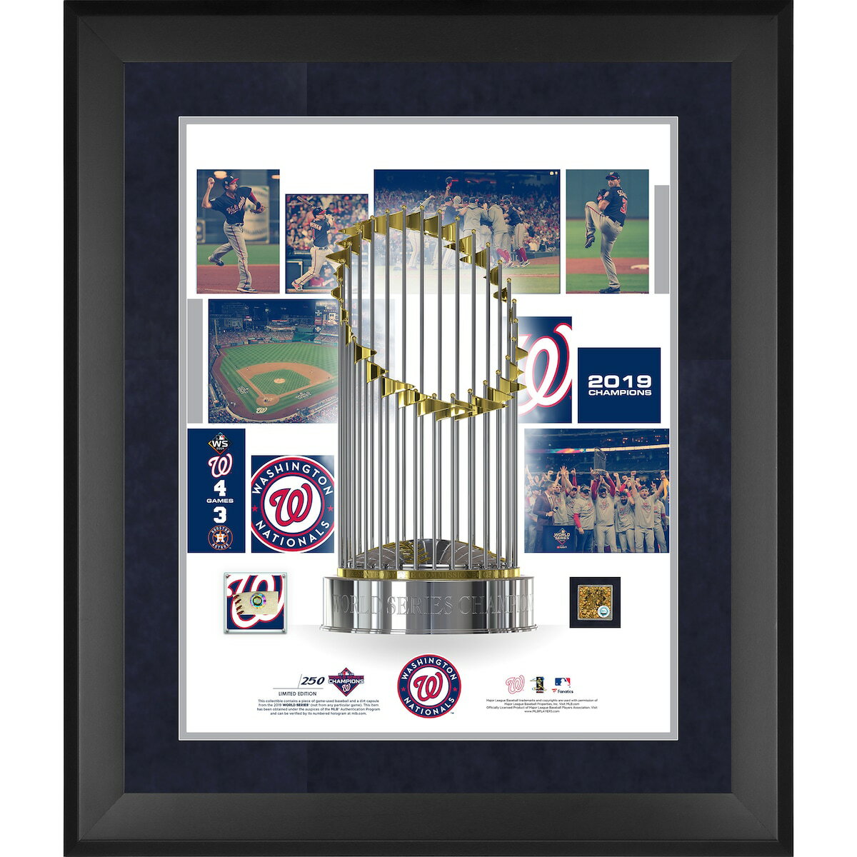 Commemorate the Washington Nationals as the 2019 World Series Champions with this framed collage. Each piece comes with ...