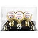 MLB マリナーズ コレクタブル用 野球ボールケース（ボール無し） Fanatics（ファナティクス） (Golden Classic Three Baseball Logo Display Case)