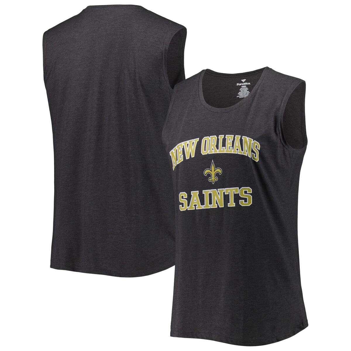 【公式グッズ】NFL セインツ タンクトップ Fanatics/ファナティクス レディース ヘザーチャコール (23 Plus Promo Tank)