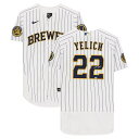 エントリーでポイント 5倍【MLB公式ホログラム付】MLB ブルワーズ クリスチャン・イェリッチ 直筆サイン ユニフォーム Fanatics ファナティクス オーセンティック (CY MLB Aut Jersey 1210)(4)