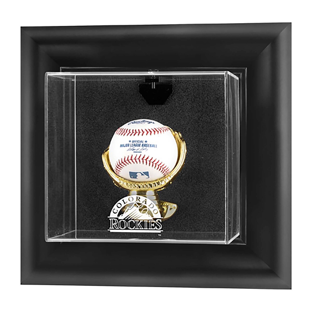 MLB ロッキーズ コレクタブル用 野球ボールケース（ボール無し） Fanatics（ファナティクス） ブラック (Fr Mount Baseball Display Case)
