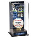 Commemorate Giancarlo Stanton's Yankee debut with this collectible display case. This acrylic display case comes with an image of the player, a sublimated nameplate, and a black acrylic base with a gold-colored glove. It also features a clear acrylic removable lid. It is officially licensed by Major League Baseball. The case is perfect for displaying your collectible baseball. Measures 10'' x 5'' x 5 1/2''. Memorabilia sold separately.Officially licensedMade in the USAMemorabilia sold seperatelyMemorabilia sold separatelyBrand: Fanatics Authentic