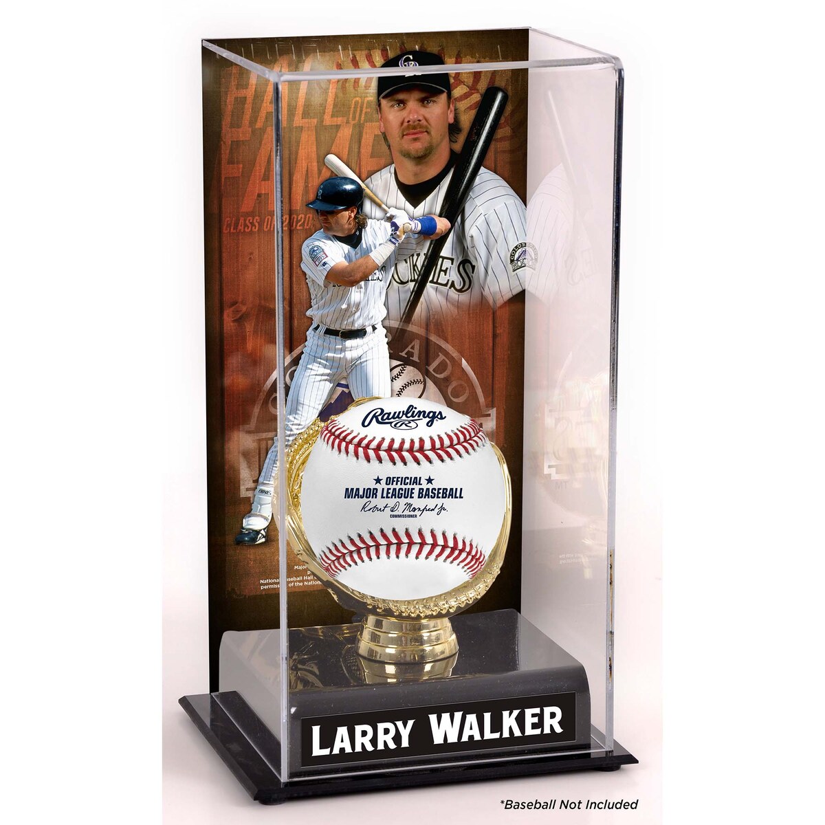 MLB ロッキーズ ラリー・ウォーカー コレクタブル用 野球ボールケース（ボール無し） Fanatics（ファナティクス） (UNS TALL DISPLAY CASE 44789)