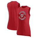【公式グッズ】MLB ナショナルズ タンクトップ Fanatics(ファナティクス) レディース ヘザーレッド (MLB SPB 23 WOMEN'S WHAT...