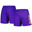 Share the storied heritage of the Phoenix Suns with these Mitchell & Ness Hardwood Classic shorts. Nylon fabric promotes a lightweight, breathable feel and resists wind in case of a strong breeze. The vintage 1992-2000 Phoenix Suns logo highlights your squad in a retro design.Officially licensedBrand: Mitchell & NessInseam for size M measures approx. 7.25''Elastic waistbandMesh liningImportedMaterial: 100% Nylon - Body; 100% Polyester - LiningMachine wash, line dryTwo side pocketsHeat-sealed graphics