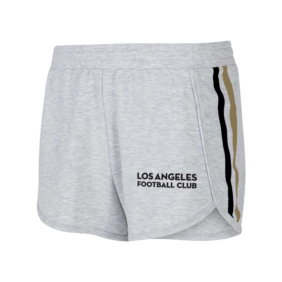 Lounge or exercise comfortably with these Cedar shorts from Concepts Sport. They feature bold LAFC graphics and stripes that pair well with a matching tee or hoodie. Tri-blend French Terry fabric offers optimal softness, while an elastic waist adjusts the fit to your perfect size.Material: 63% Polyester/33% Rayon/4% SpandexInseam on size S measures approx. 3.5"Fleece-linedMachine wash, tumble dry lowElastic waistbandImportedBrand: Concepts SportOfficially licensedScreen-print graphics